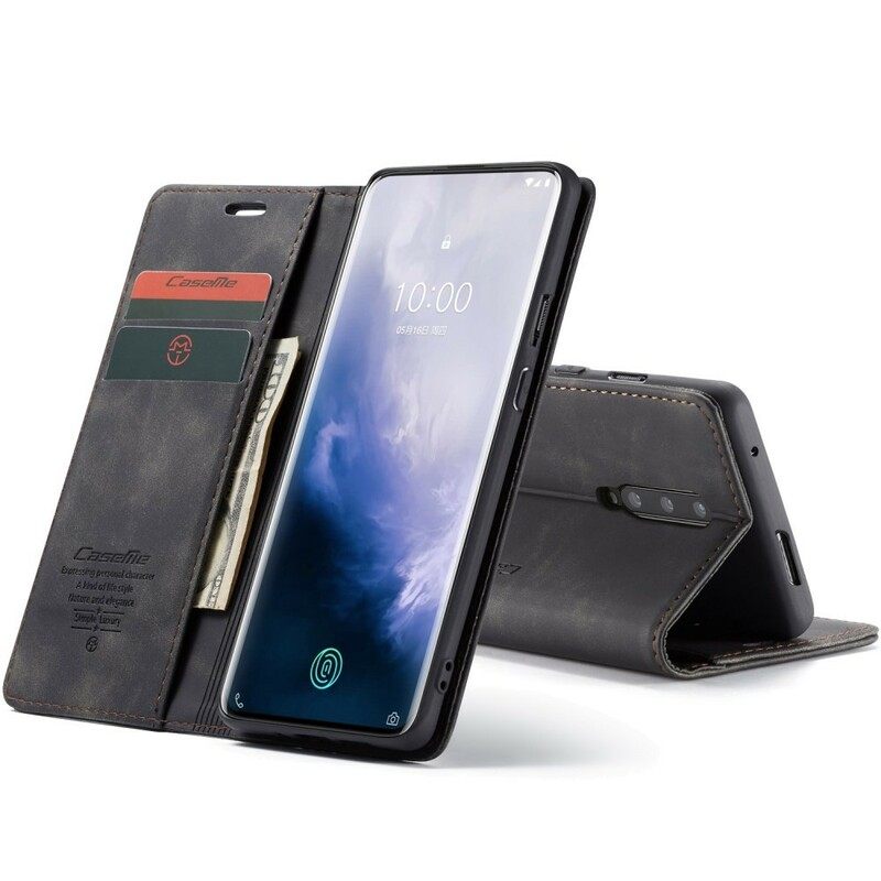 θηκη κινητου OnePlus 7 Pro Θήκη Flip Caseme Faux Leather