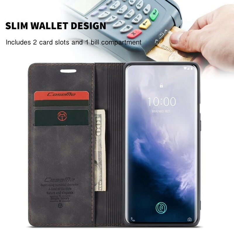 θηκη κινητου OnePlus 7 Pro Θήκη Flip Caseme Faux Leather