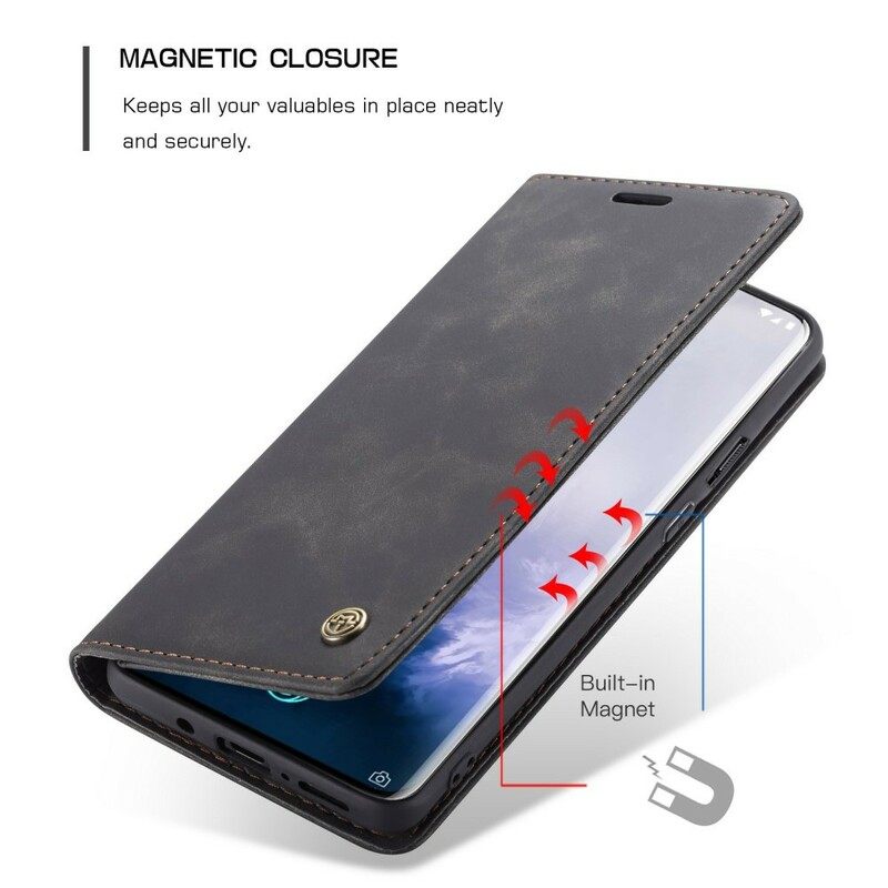 θηκη κινητου OnePlus 7 Pro Θήκη Flip Caseme Faux Leather