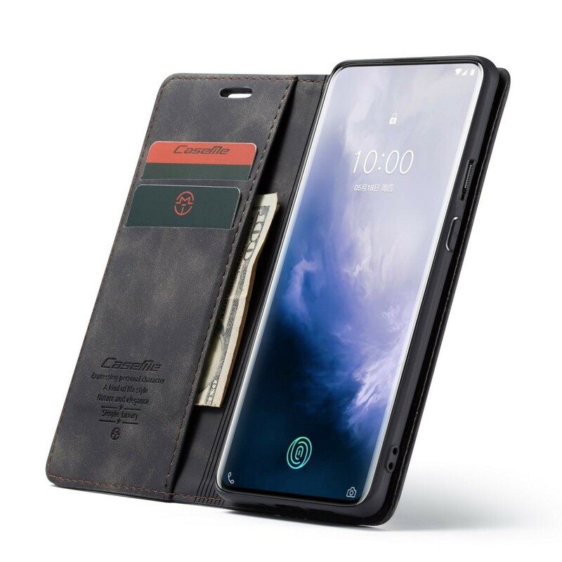 θηκη κινητου OnePlus 7 Pro Θήκη Flip Caseme Faux Leather