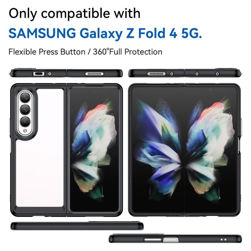 θηκη κινητου Samsung Galaxy Z Fold 4 Διαφανείς Έγχρωμες Άκρες