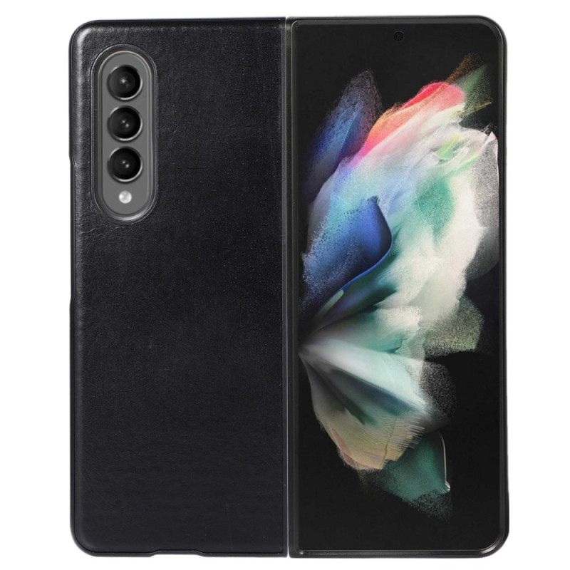 Θήκη Samsung Galaxy Z Fold 4 Κλασικό Γνήσιο Δέρμα Αγελάδας