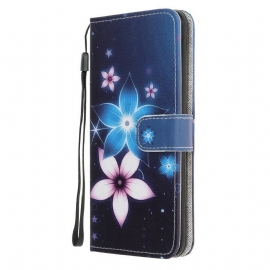 Κάλυμμα Samsung Galaxy A41 με κορδονι Λουλούδια Lunar Strap