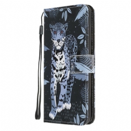 Κάλυμμα Samsung Galaxy A41 με κορδονι Strappy Leopard