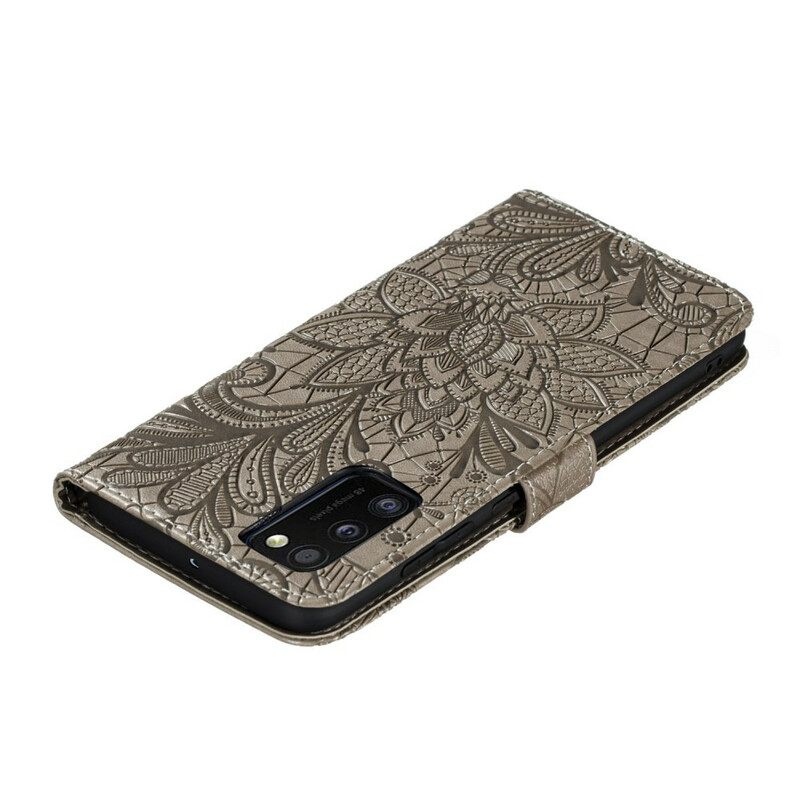 Κάλυμμα Samsung Galaxy A41 με κορδονι Tribal Strap Flowers