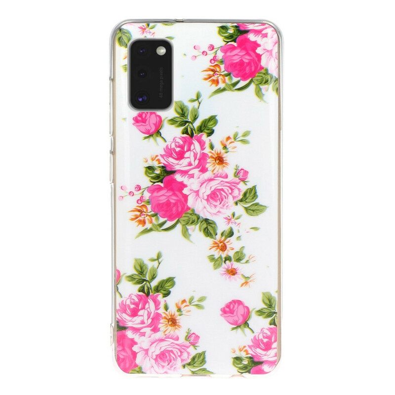 θηκη κινητου Samsung Galaxy A41 Fluorescent Liberty Flowers