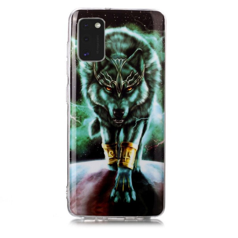 θηκη κινητου Samsung Galaxy A41 Σειρά Fluorescent Wolf