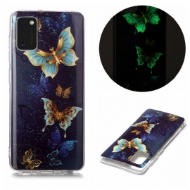 Θήκη Samsung Galaxy A41 Σειρά Fluorescent Butterflies