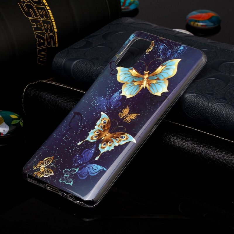 Θήκη Samsung Galaxy A41 Σειρά Fluorescent Butterflies