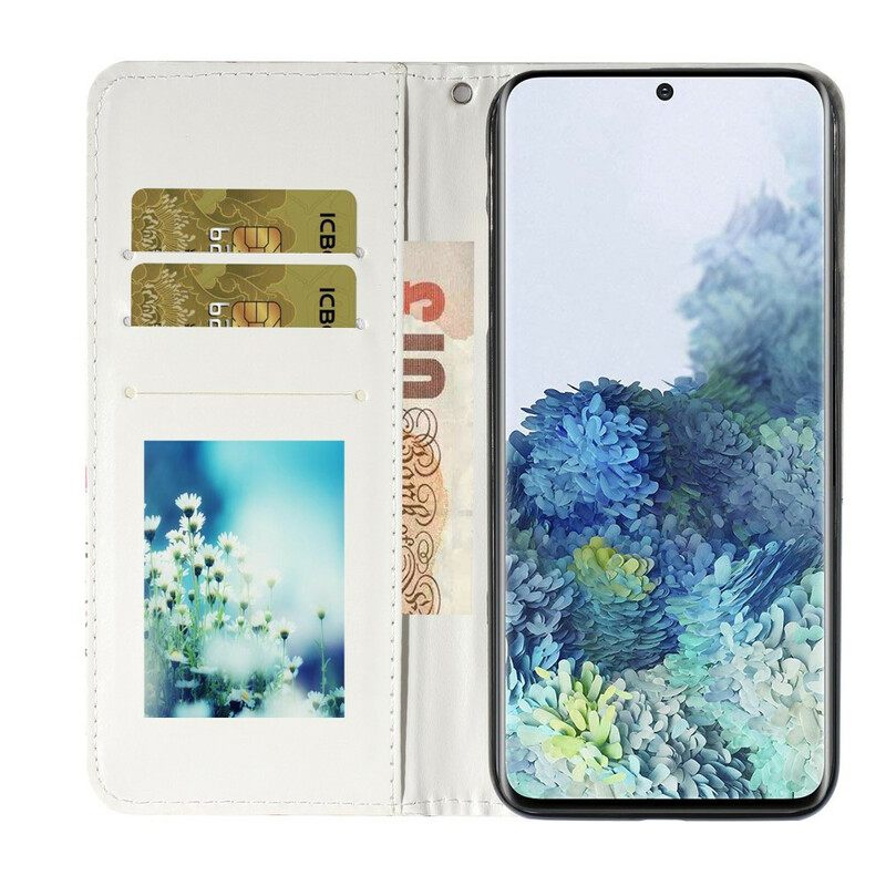 δερματινη θηκη Samsung Galaxy S21 5G Floral Πεταλούδες