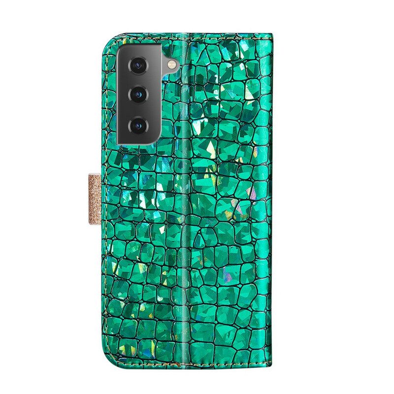 Κάλυμμα Samsung Galaxy S21 5G Croco Diamonds