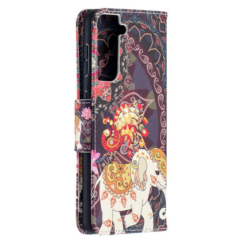 Κάλυμμα Samsung Galaxy S21 5G Mandala Ethnic Elephants