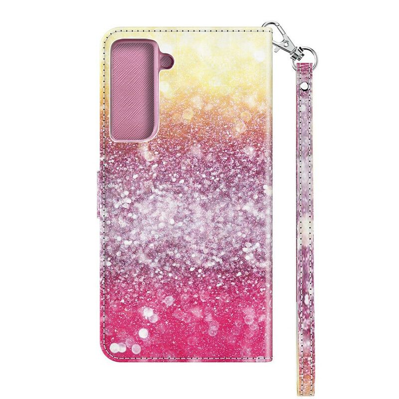 Κάλυμμα Samsung Galaxy S21 5G Ματζέντα Glitter Gradient