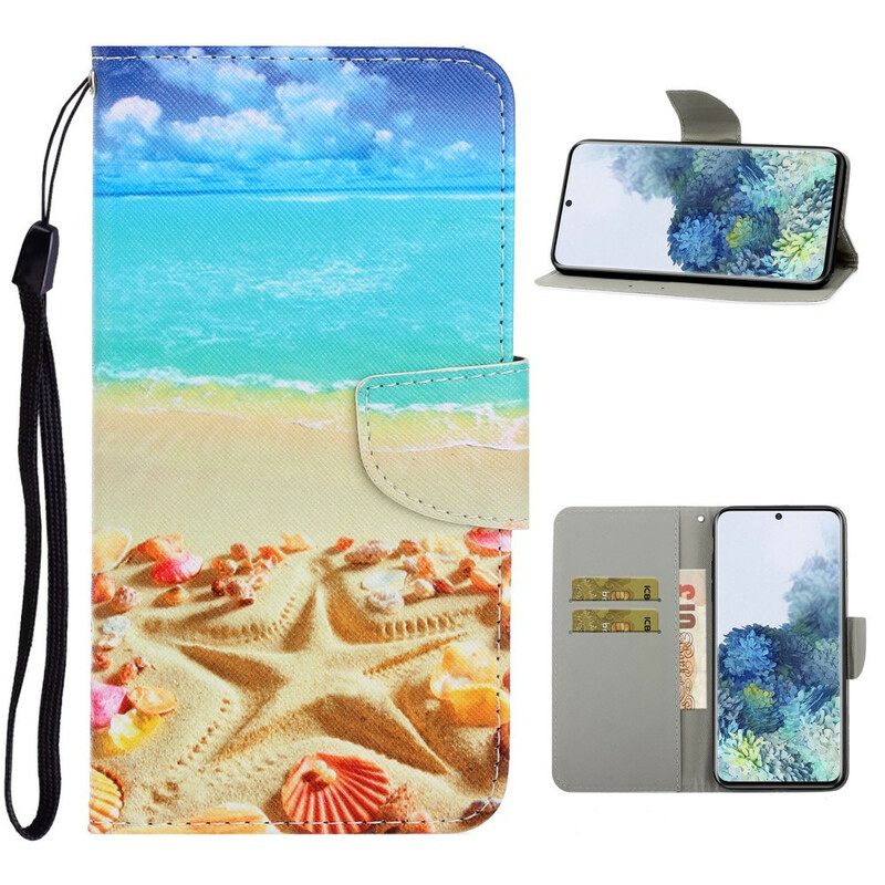 Κάλυμμα Samsung Galaxy S21 5G με κορδονι Strappy Beach