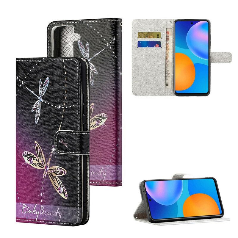 Κάλυμμα Samsung Galaxy S21 5G με κορδονι Strappy Dragonflies