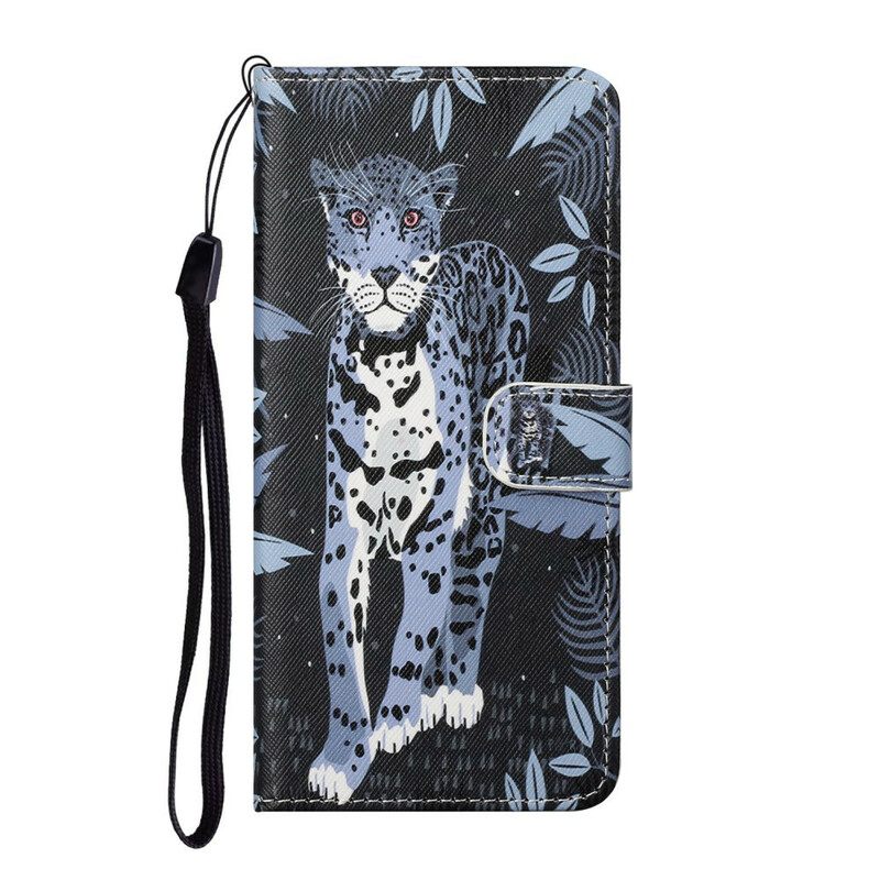 Κάλυμμα Samsung Galaxy S21 5G με κορδονι Strappy Leopard