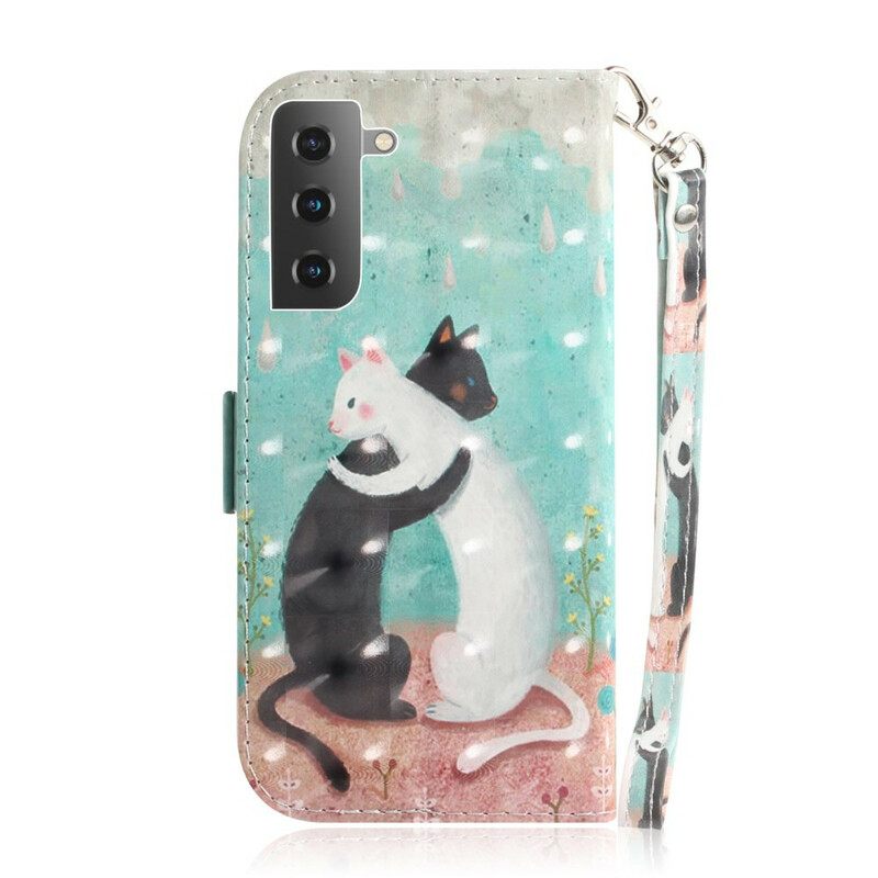 Κάλυμμα Samsung Galaxy S21 5G με κορδονι Thong Cat Friends