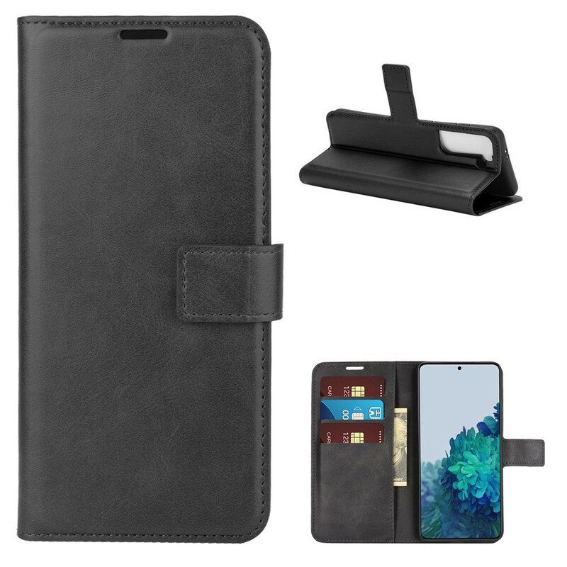 Θήκη Flip Samsung Galaxy S21 5G Faux Leather Slim