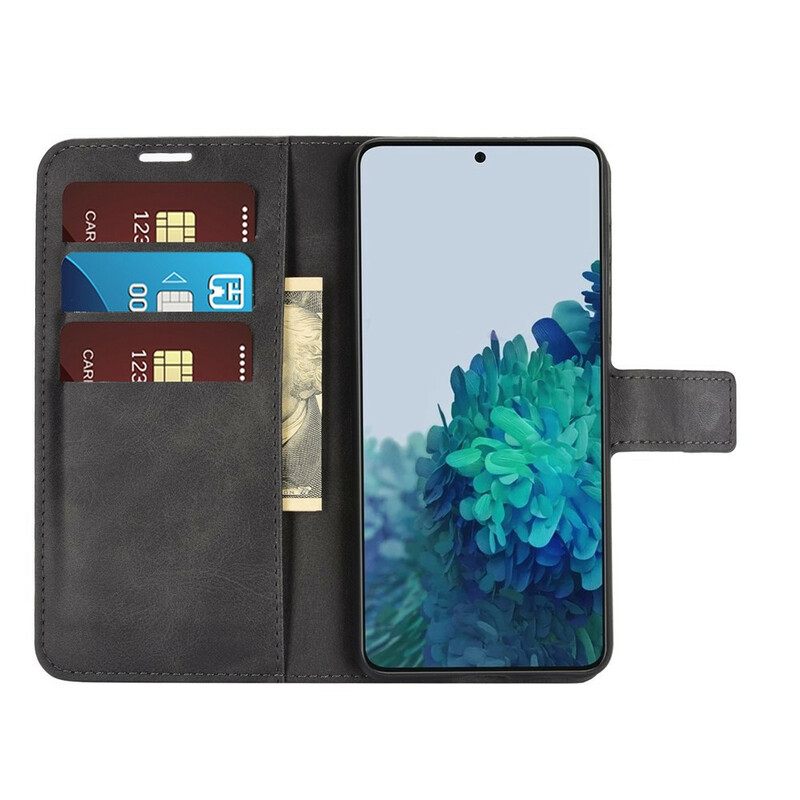 Θήκη Flip Samsung Galaxy S21 5G Faux Leather Slim