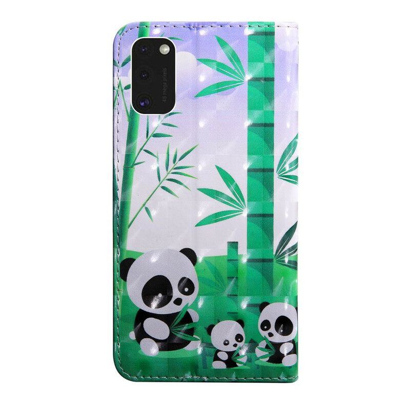 Θήκη Flip Samsung Galaxy S21 5G Οικογένεια Panda