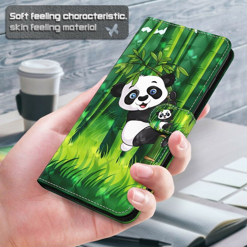 Θήκη Flip Samsung Galaxy S21 5G Panda Και Bamboo