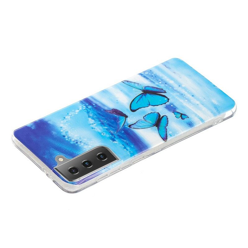 θηκη κινητου Samsung Galaxy S21 5G Σειρά Fluorescent Butterflies