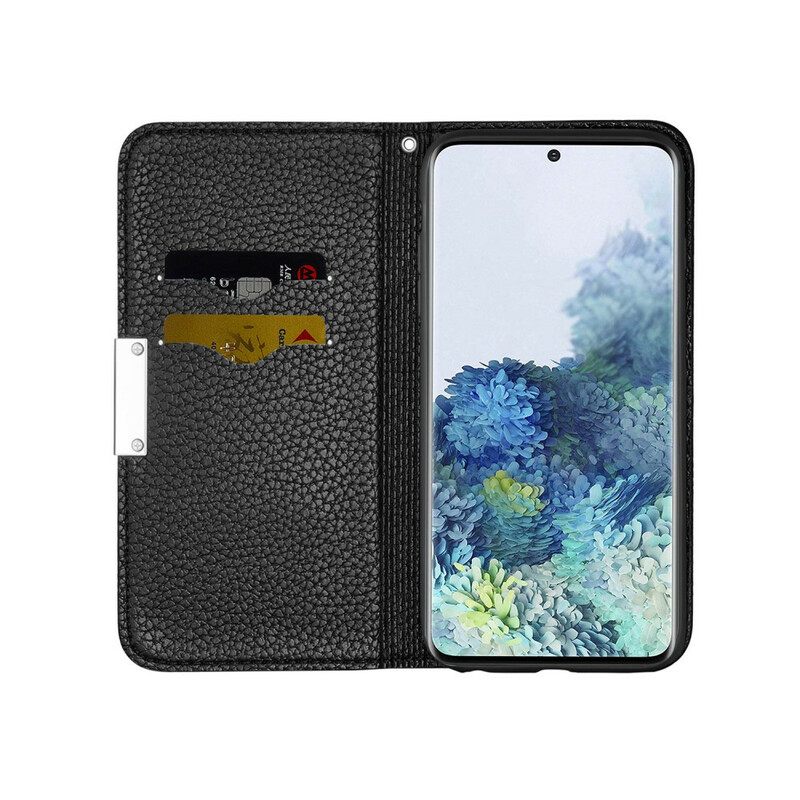 θηκη κινητου Samsung Galaxy S21 5G Θήκη Flip Litchi Ultra Chic Faux Leather