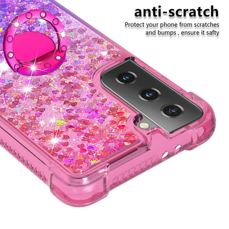 Θήκη Samsung Galaxy S21 5G Glitter Ring-support