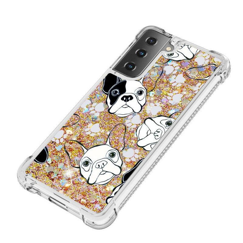 Θήκη Samsung Galaxy S21 5G Mr Dog Glitter