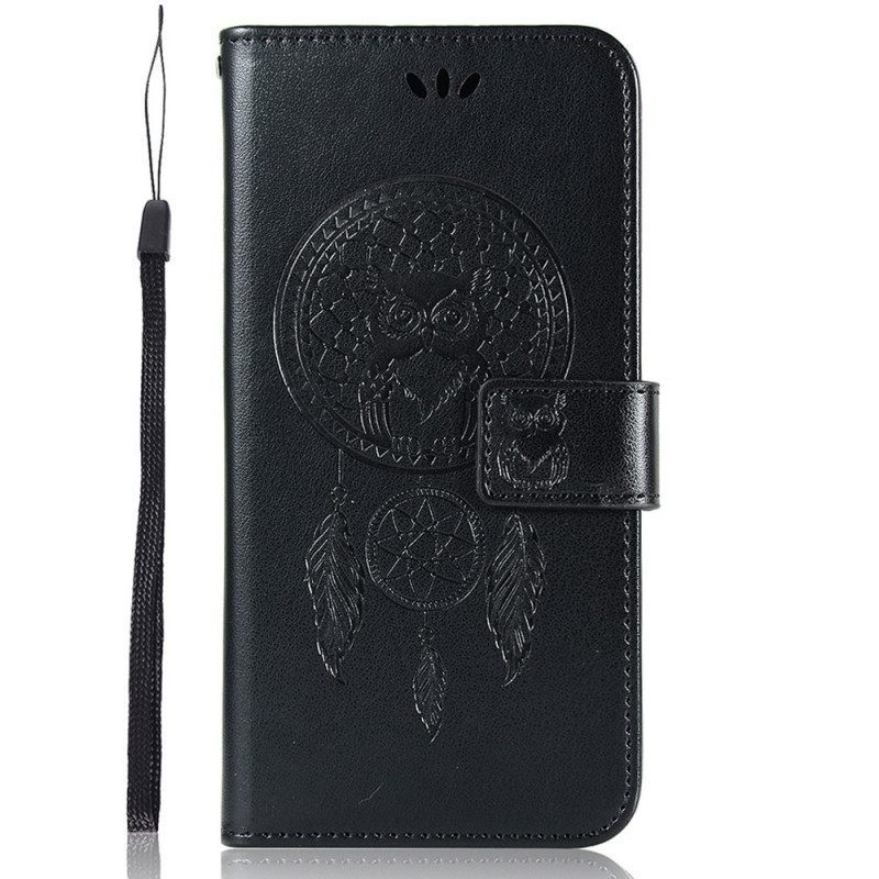 δερματινη θηκη Poco M4 Pro 5G Δερμάτινο Εφέ Dreamcatcher Owl