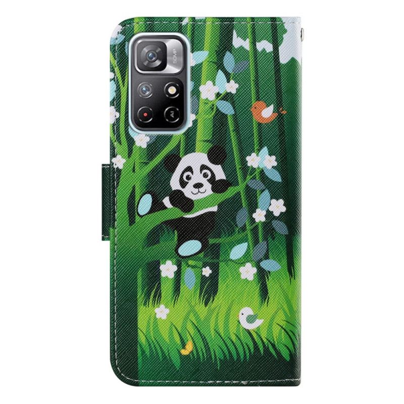 δερματινη θηκη Poco M4 Pro 5G Panda Walk