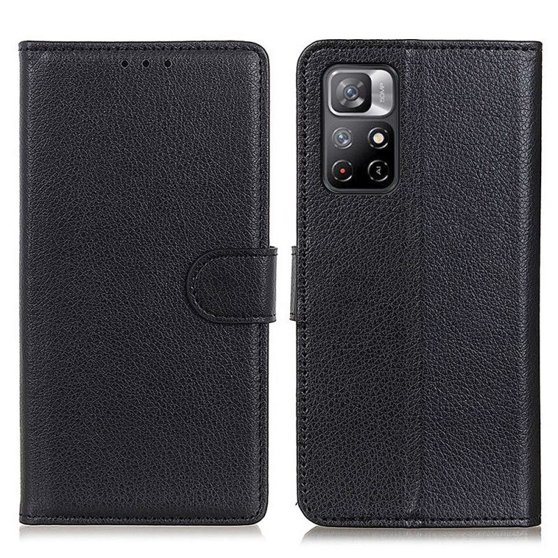 δερματινη θηκη Poco M4 Pro 5G Premium Leather Effect Litchi