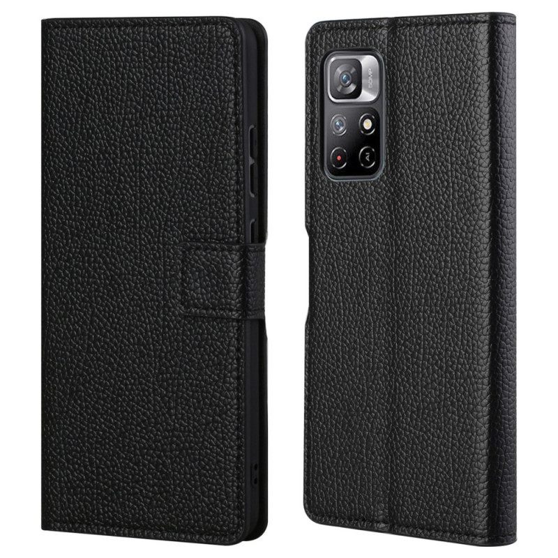 Κάλυμμα Poco M4 Pro 5G Litchi Grain Leather Effect