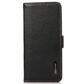 Κάλυμμα Poco M4 Pro 5G Litchi Leather Khazneh Rfid