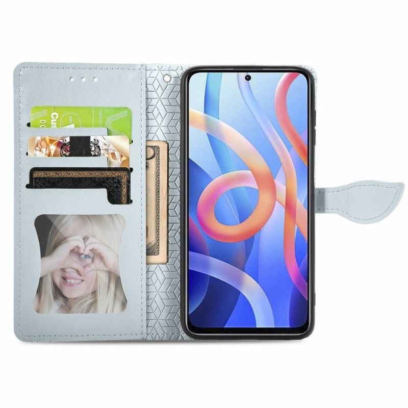 Θήκη Flip Poco M4 Pro 5G Φύλλα Φυλής