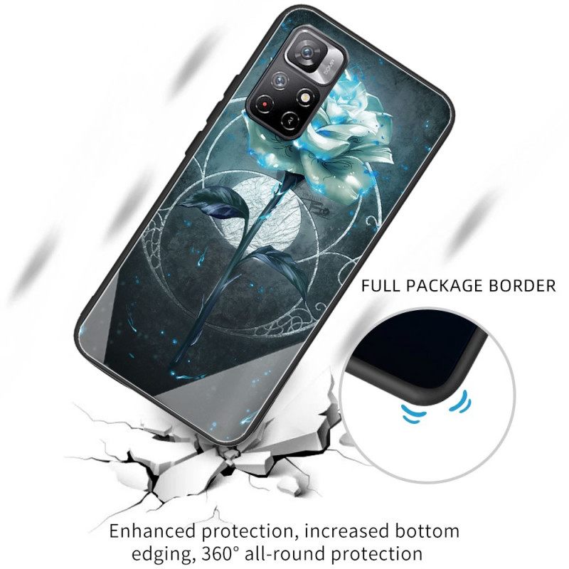 Θήκη Poco M4 Pro 5G Ροζ Πράσινο Tempered Glass