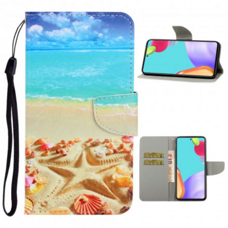 δερματινη θηκη Samsung Galaxy A52 4G / A52 5G / A52s 5G με κορδονι Strappy Beach