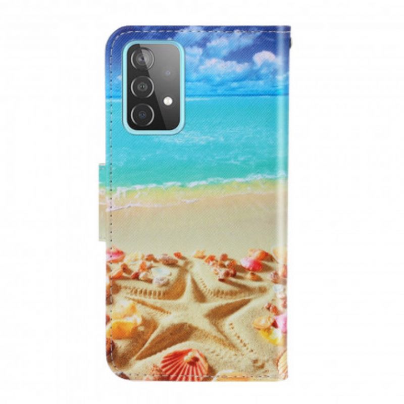 δερματινη θηκη Samsung Galaxy A52 4G / A52 5G / A52s 5G με κορδονι Strappy Beach