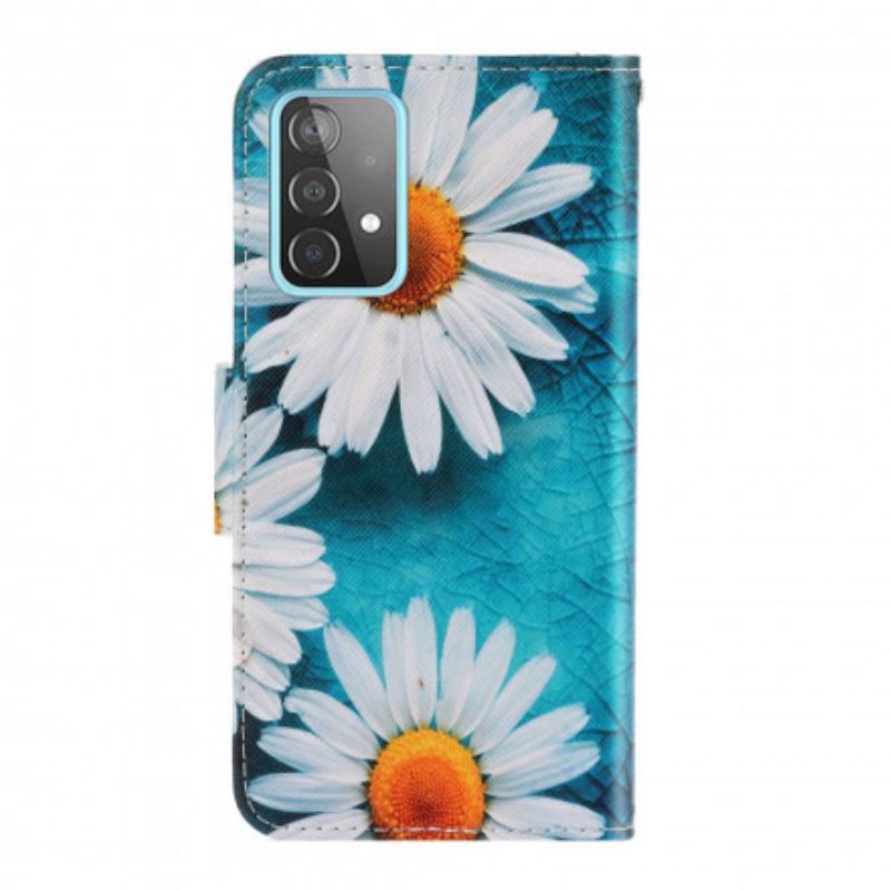 Κάλυμμα Samsung Galaxy A52 4G / A52 5G / A52s 5G με κορδονι Strappy Daisies