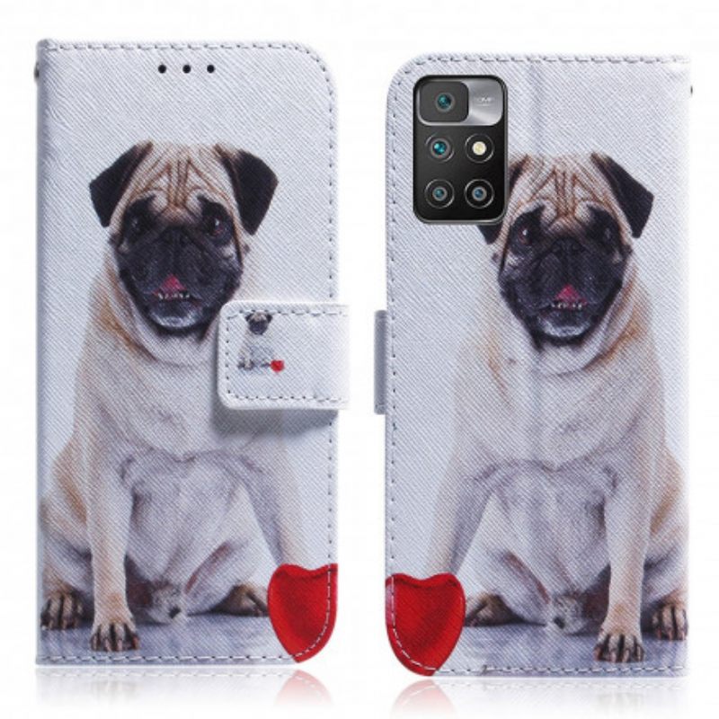 δερματινη θηκη Xiaomi Redmi 10 Pug Dog