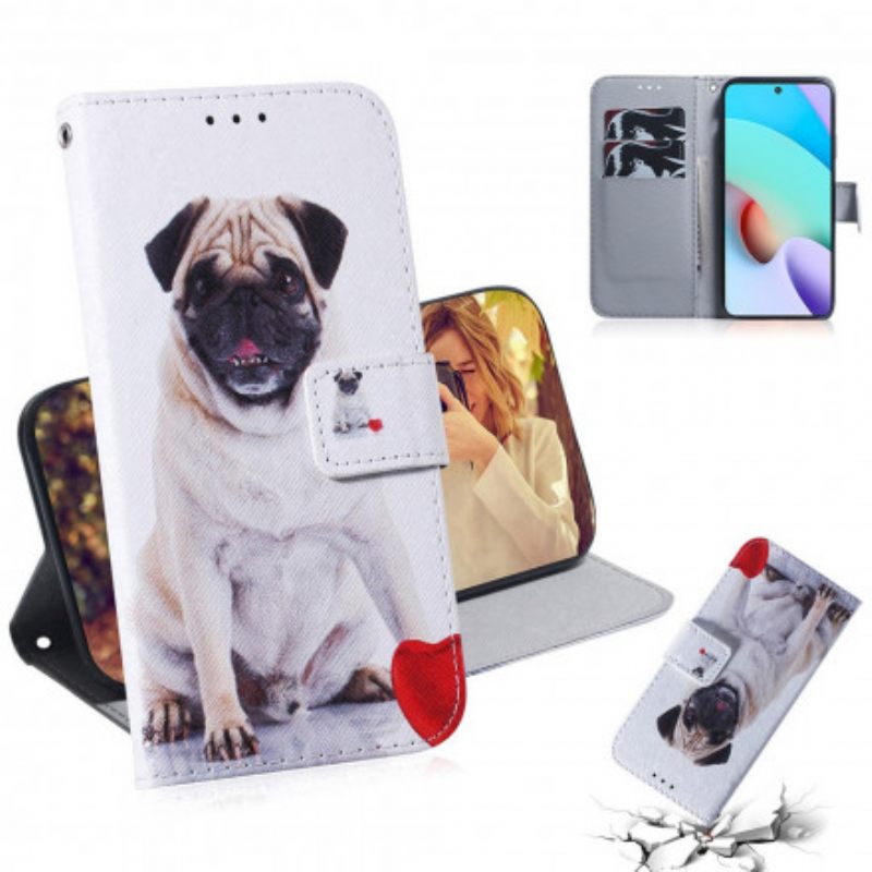 δερματινη θηκη Xiaomi Redmi 10 Pug Dog