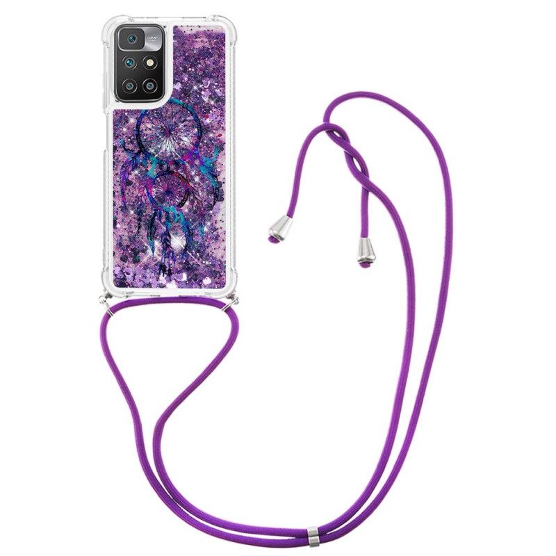 θηκη κινητου Xiaomi Redmi 10 με κορδονι Dream Catcher Glitter Cord