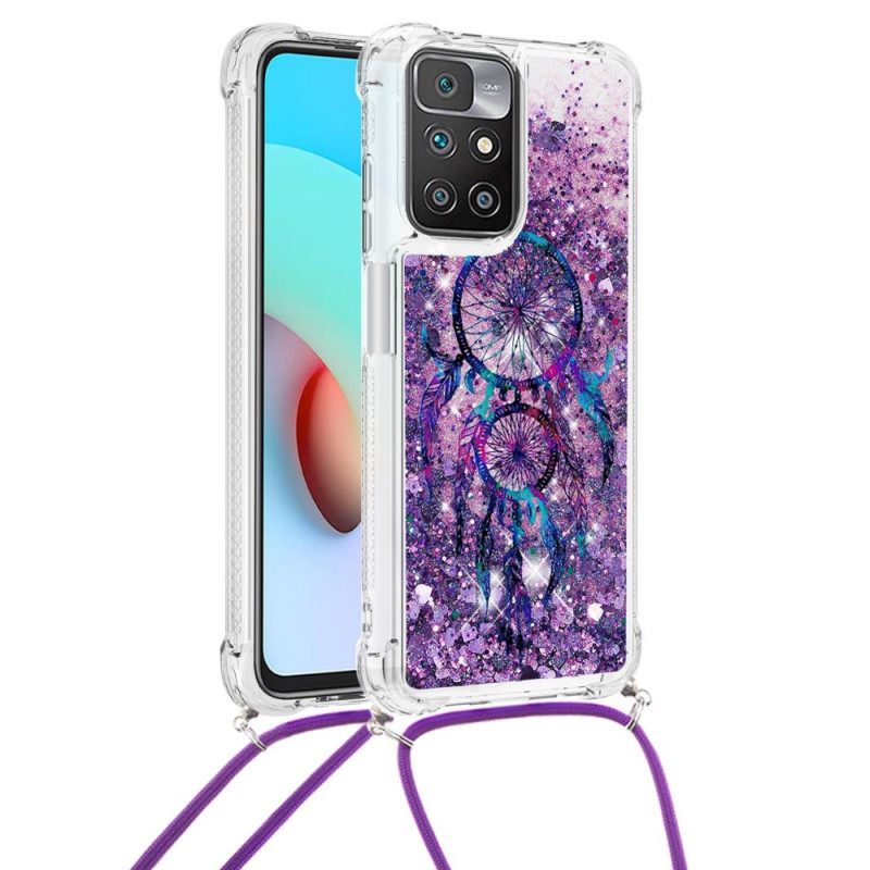 θηκη κινητου Xiaomi Redmi 10 με κορδονι Dream Catcher Glitter Cord