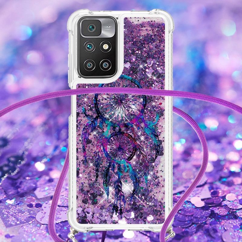 θηκη κινητου Xiaomi Redmi 10 με κορδονι Dream Catcher Glitter Cord