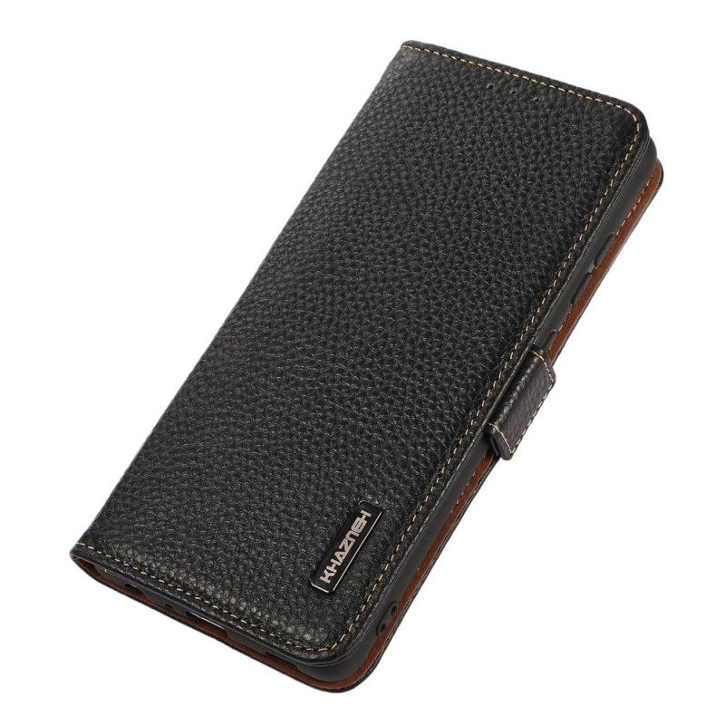 Κάλυμμα Honor Magic 4 Pro Litchi Leather Khazneh Rfid