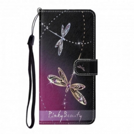 δερματινη θηκη Samsung Galaxy A32 4G με κορδονι Strappy Dragonflies