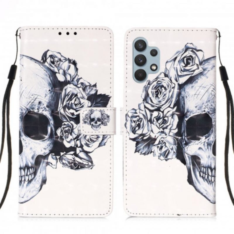 Κάλυμμα Samsung Galaxy A32 4G Floral Skull