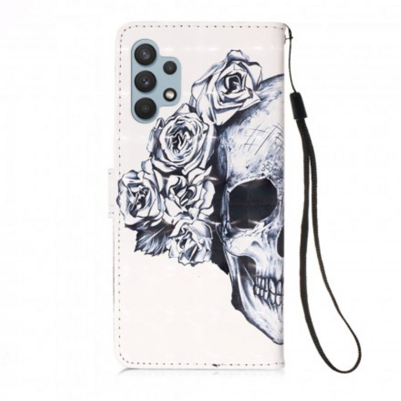 Κάλυμμα Samsung Galaxy A32 4G Floral Skull