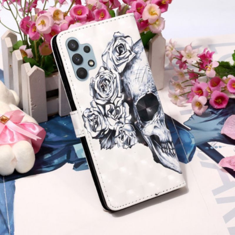 Κάλυμμα Samsung Galaxy A32 4G Floral Skull