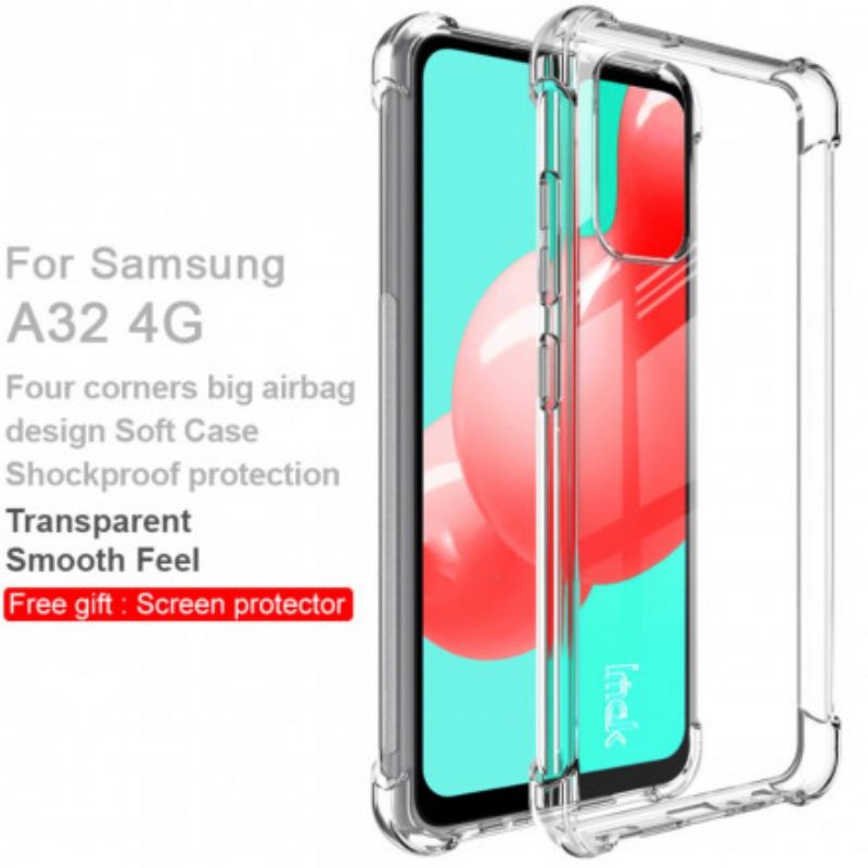 Θήκη Samsung Galaxy A32 4G Διαφανές Μεταξένιο Ιμακ